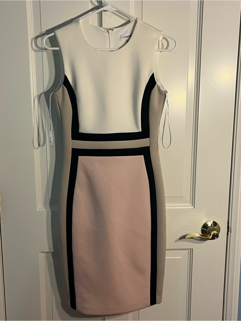 Calvin Klein Pink and White Dress